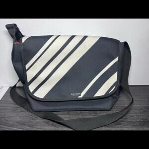 Kate Spade Black & White Bag Purse Crossbody Adjustable Strap Red Interior